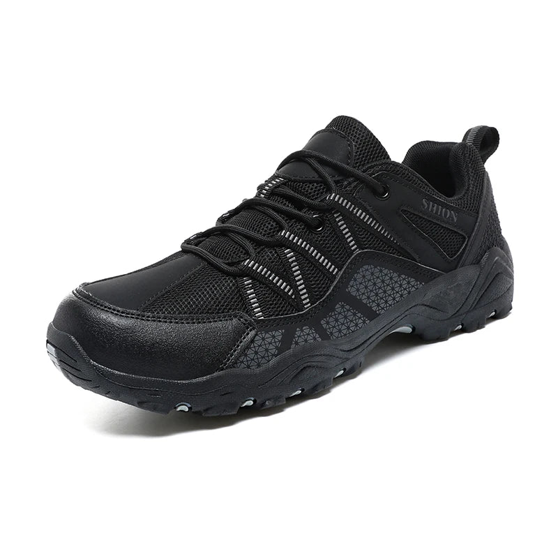 Emike Men's Hiking Shoes Breathable Mesh Outdoor Waterproof