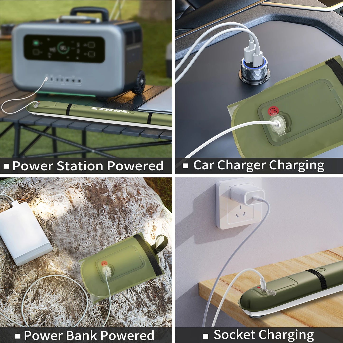 Rechargeable Portable Camping Light Waterproof 2000mAh Outdoor Spotlight