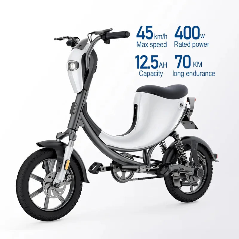 48V 12.6Ah Shock Absorbing Electric Bicycle 400W Brushless Motor