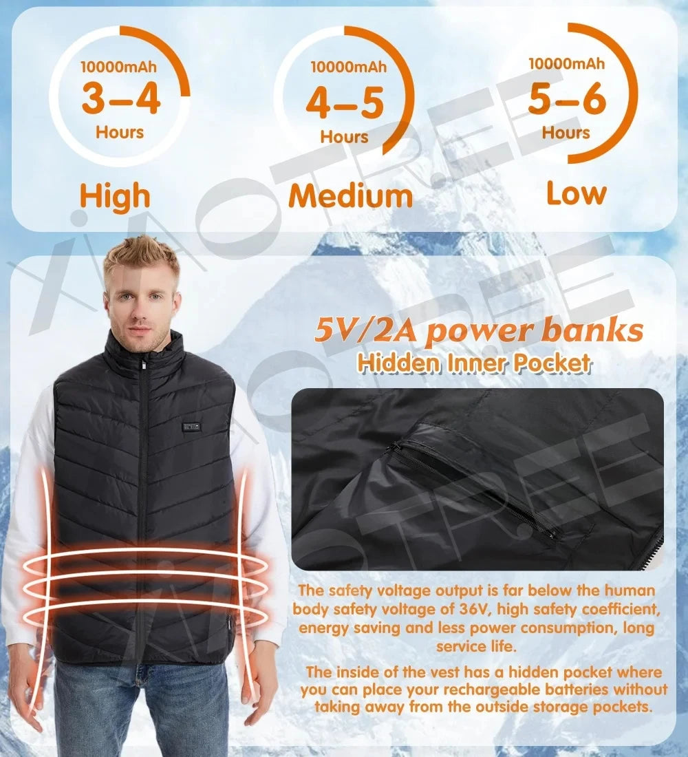 XIAOTREECN Heated Vest Jacket For Men And Women Outdoor