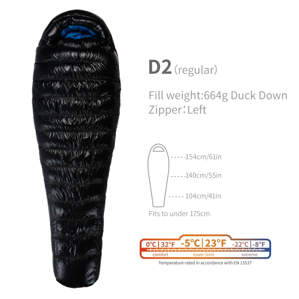 AEGISMAX Duck Down Sleeping Bag 650FP Ultralight Outdoor