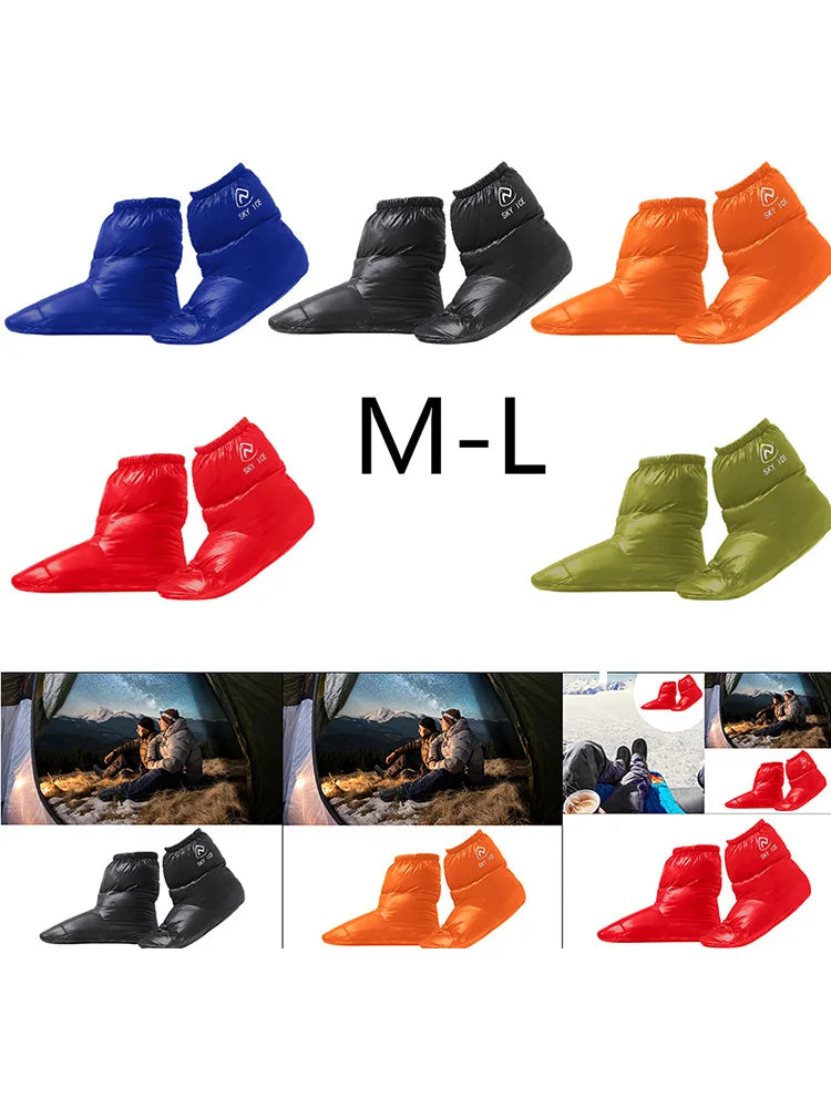 NONECN Winter Duck Down Slippers Boots For Men And Women