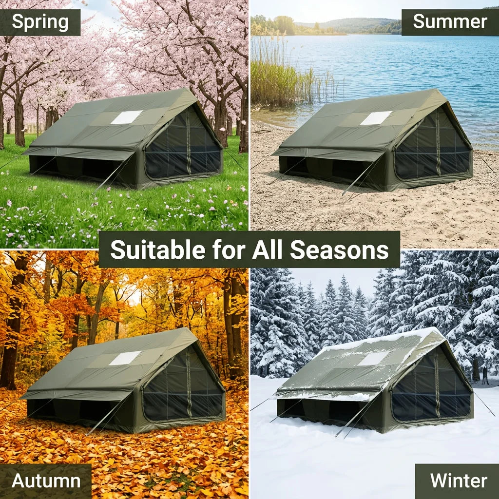 Inflatable Outdoor Tent Eight-Person Three-Season Weatherproof Shelter