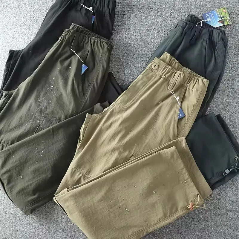 NONECN Men Quick-Dry Outdoor Pants For Hiking And Travel