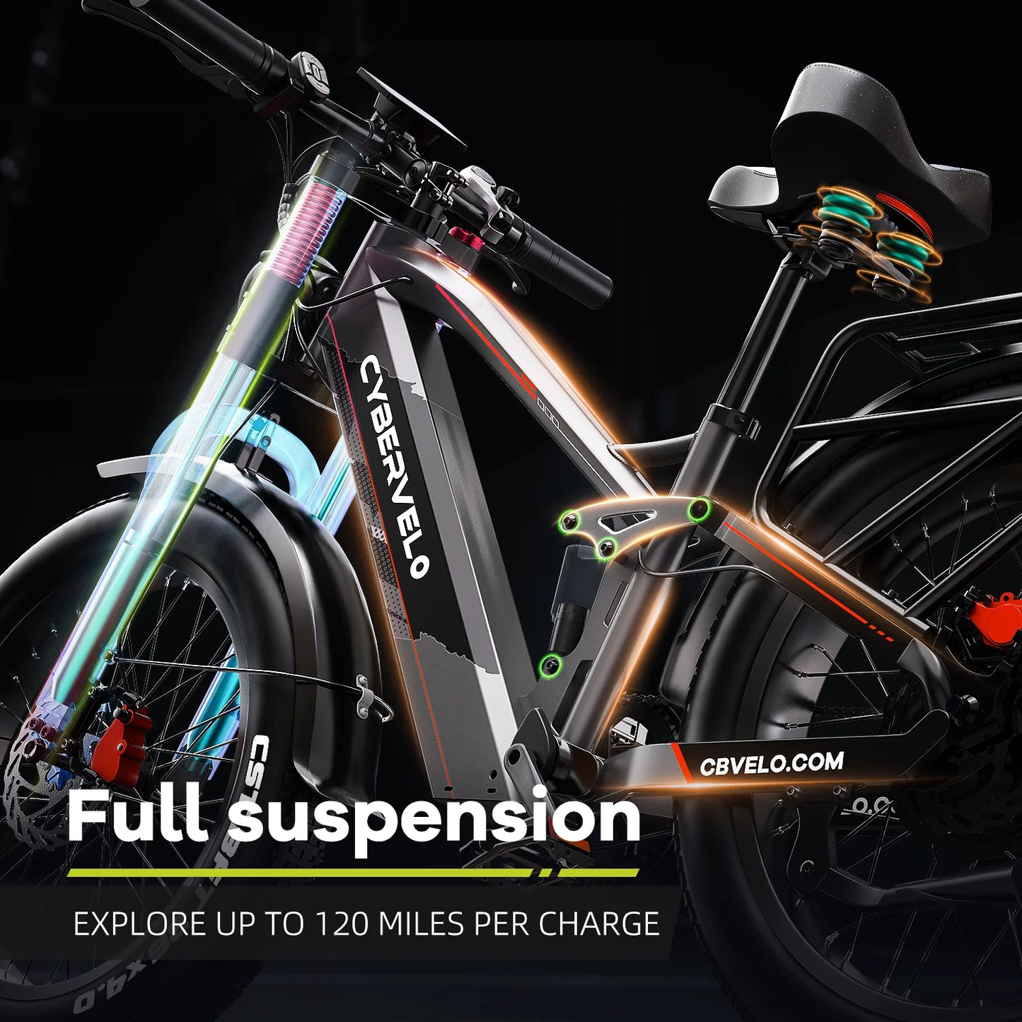CYBERVELO 5000W Off Road Electric Bike EK9 Long Range