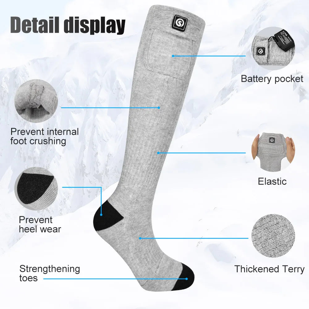 Savior Winter Thermal Heated Socks Ski Gloves With Rechargeable Battery