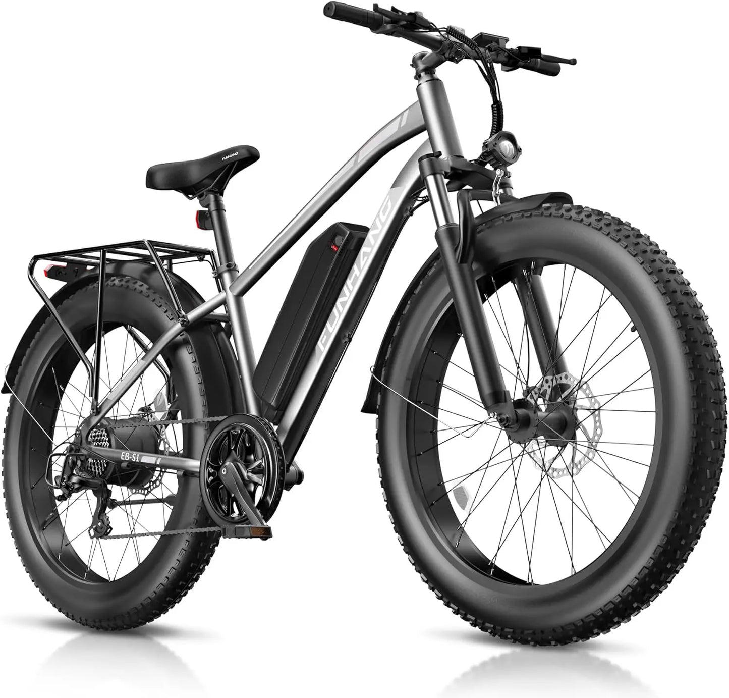 Electric Bike For Adults 1000W Peak Ebike 20 MPH 60 Mile Range Fat Tire