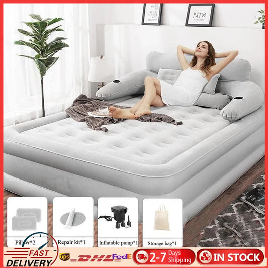 NONECN Outdoor Indoor Air Mattress Sofa Bed Portable Inflatable Couch