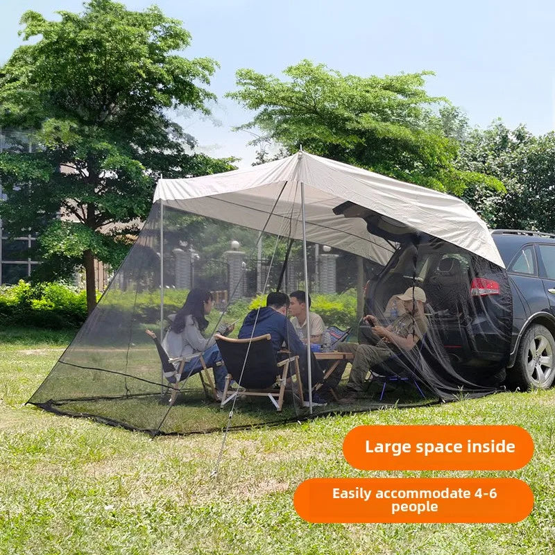 SUV Tail Tent Mosquito Proof Sunshade Shelter for Car Trunk