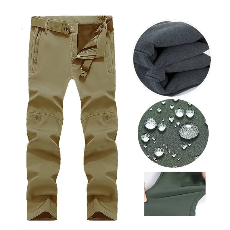 Mazerout Winter Tactical Jackets Waterproof Fleece Hooded Coat