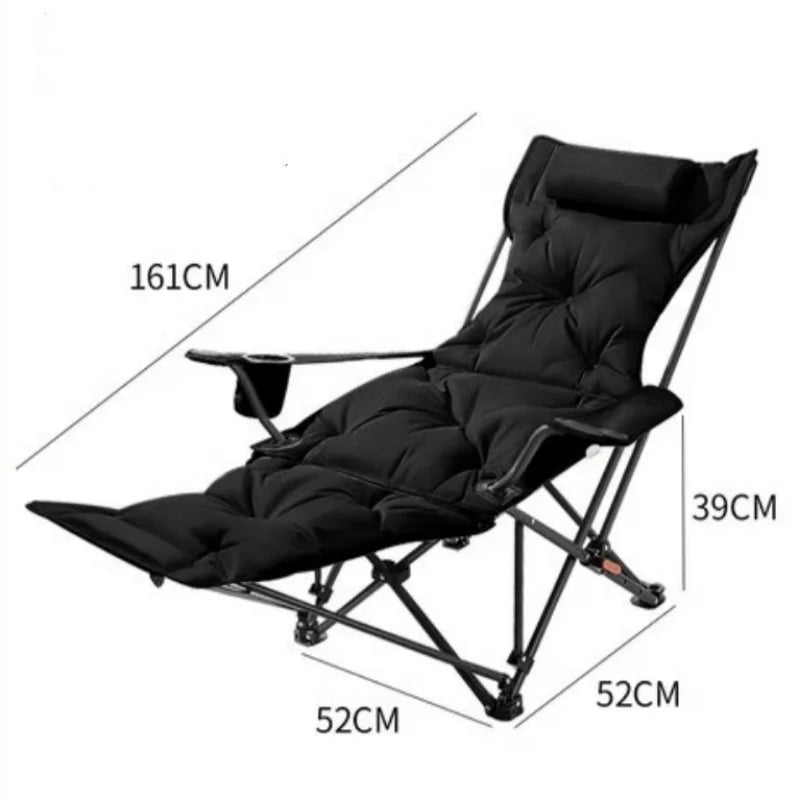 LIUSHADUOLA Folding Recliner Portable Camping Chair with Adjustable Backrest