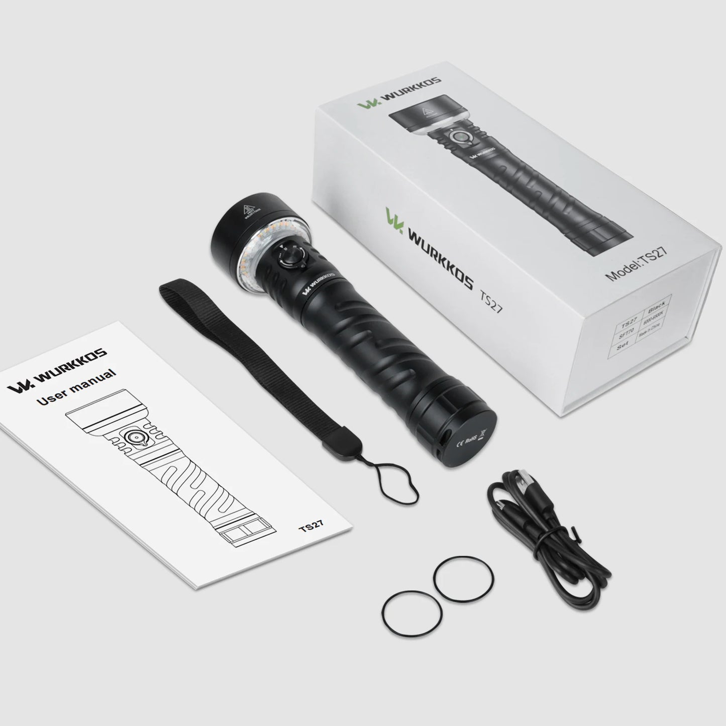 Wurkkos TS27 3200LM Super Bright Flashlight For Camping