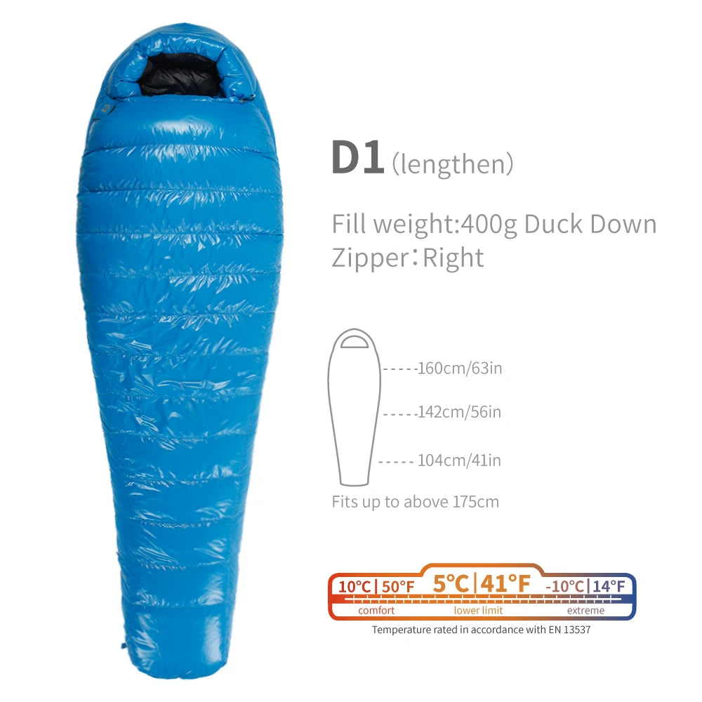 AEGISMAX Duck Down Sleeping Bag 650FP Ultralight Outdoor