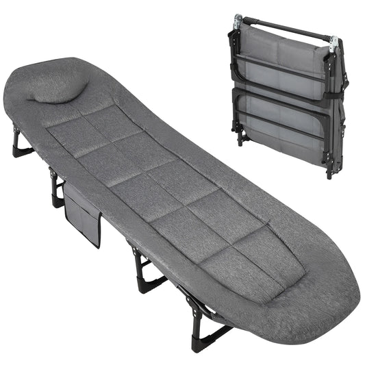 TWISTER.CK Portable Folding Bed With Cushion And Pillow 500 Lbs