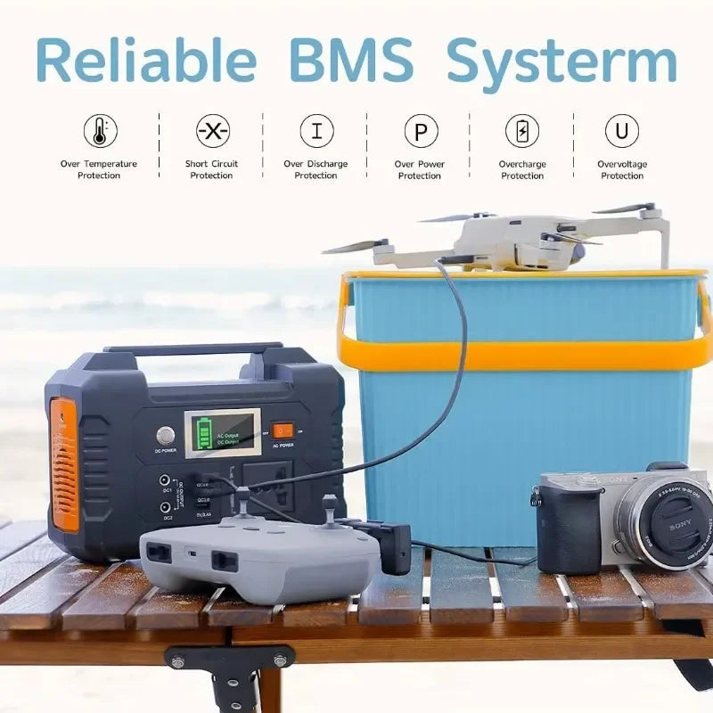 Enooddvol 151Wh Portable Solar Generator Outdoor Power Station