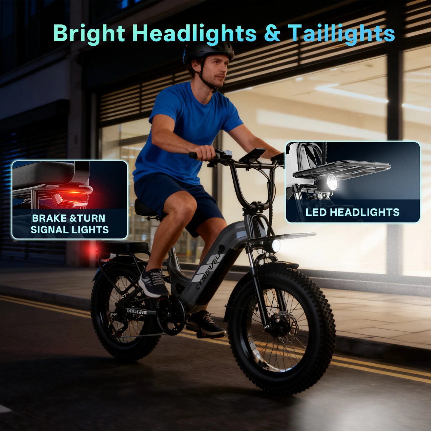 Cybervelo EK12 Step Thru Fat Tire Electric Bicycle