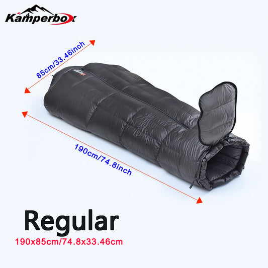 Kamperbox Winter Down Sleeping Bag For Cold Weather Camping Ultralight
