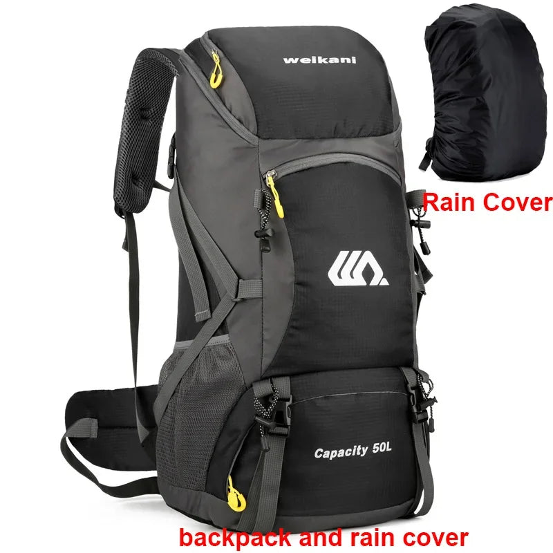 Scione Unisex Travel Backpack Nylon Water Resistant Hiking Bag