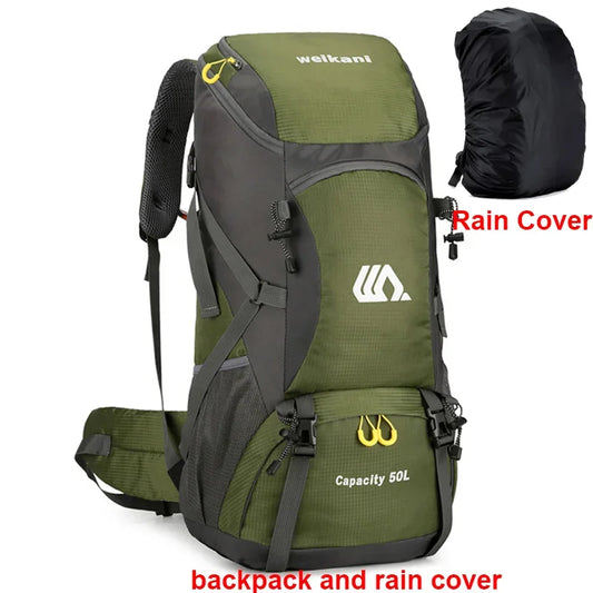 Scione Unisex Travel Backpack Nylon Water Resistant Hiking Bag