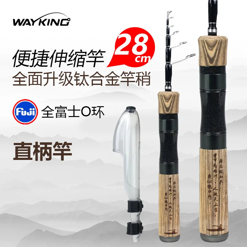 Telescopic Fishing Rod Portable Stream Pole for Travel