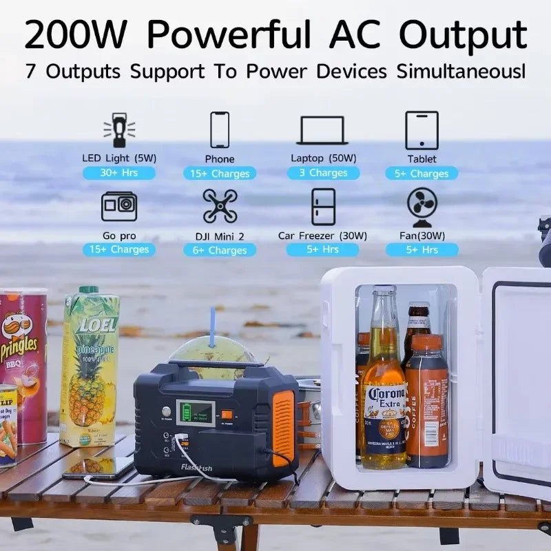 Enooddvol 151Wh Portable Solar Generator Outdoor Power Station