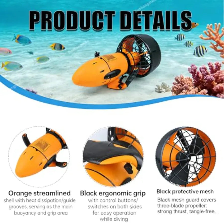 Underwater Thruster Set For Snorkeling And Diving Gear 500W Motor
