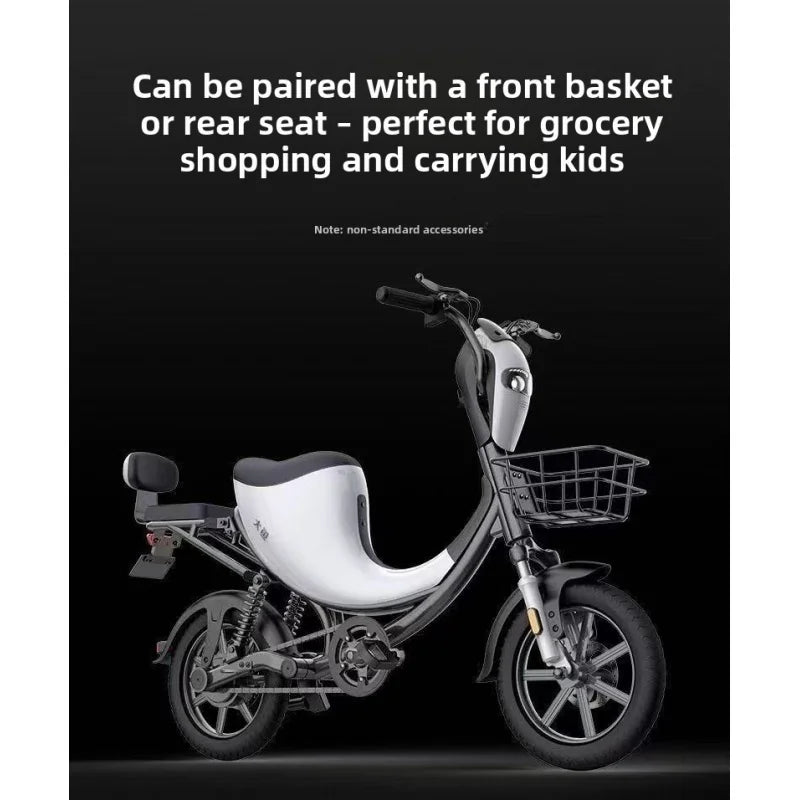 48V 12.6Ah Shock Absorbing Electric Bicycle 400W Brushless Motor