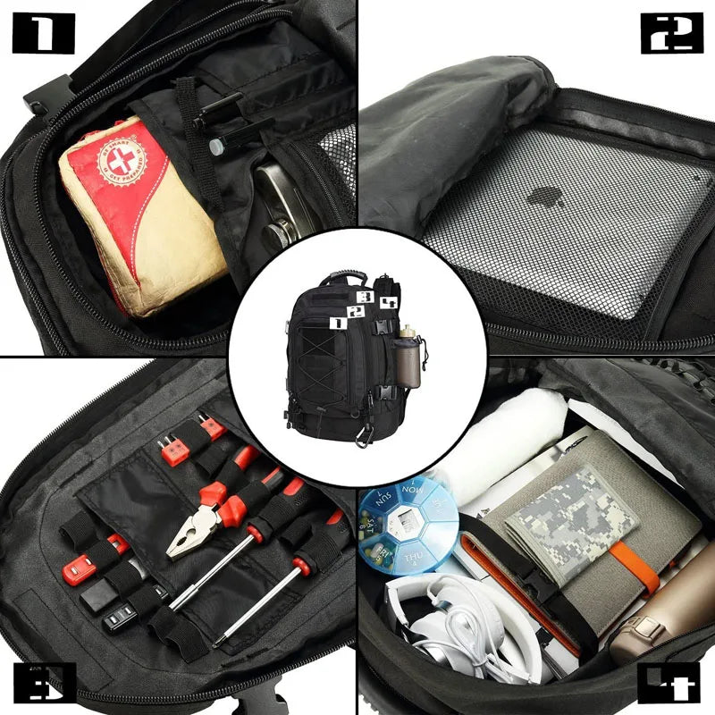 Outdoor Tactical Backpack Molle Rucksack Waterproof For Camping