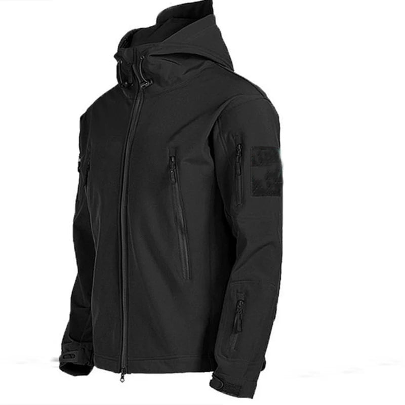 Mazerout Winter Tactical Jackets Waterproof Fleece Hooded Coat