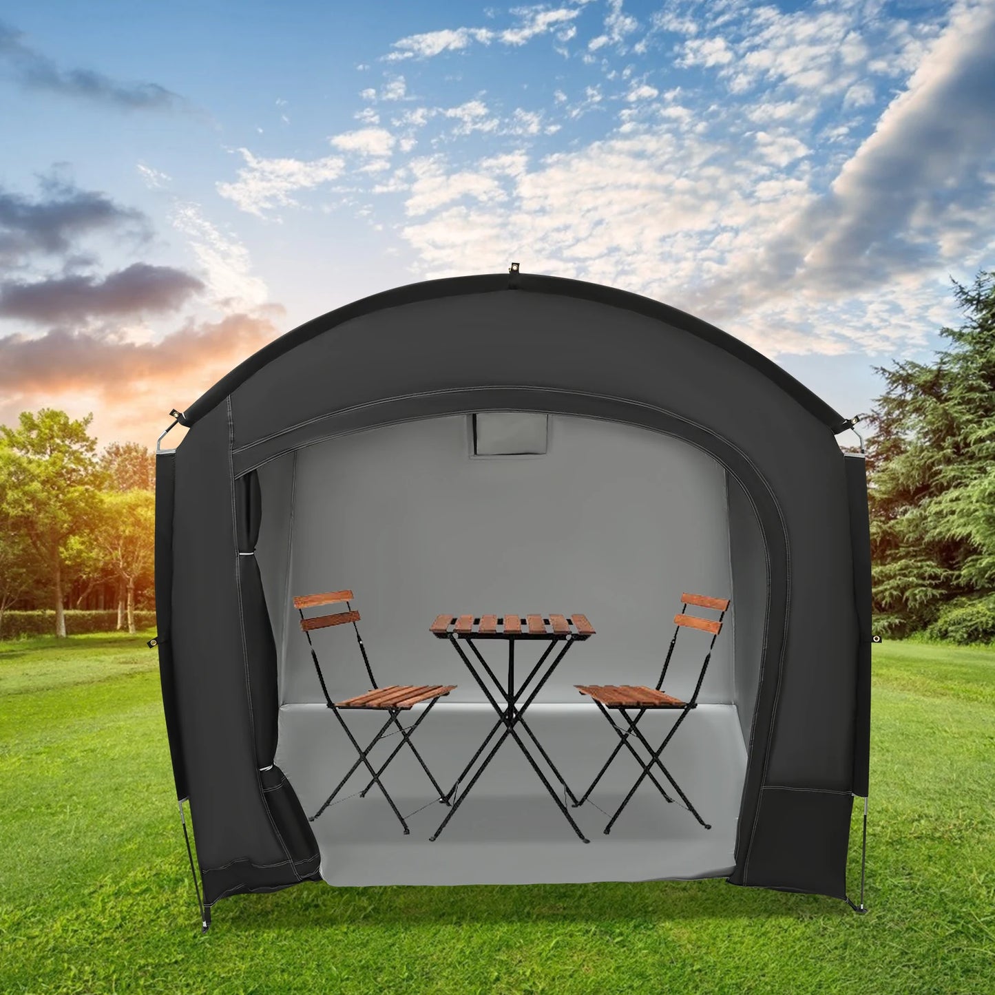 Portable Bike Storage Shed for 1-4 Bikes Waterproof Shelter
