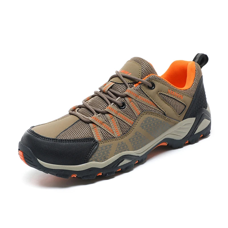 Emike Men's Hiking Shoes Breathable Mesh Outdoor Waterproof