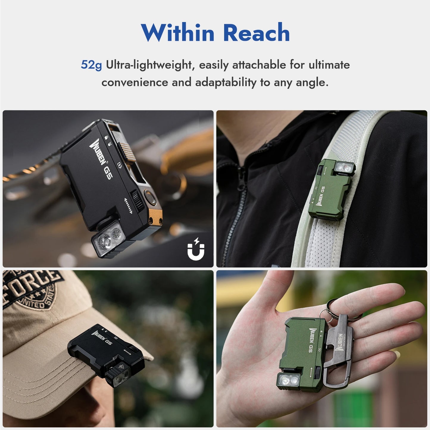 WUBEN G5 Rechargeable EDC Flashlight With Dual RGB LEDs