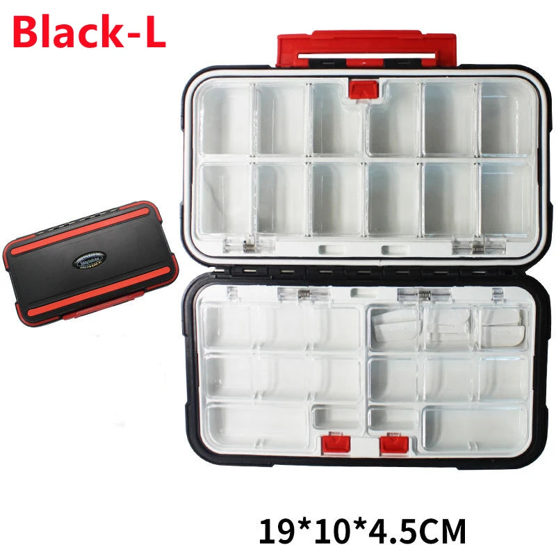 Fishing Tackle Boxes Waterproof Storage Bait Box Dual Opening