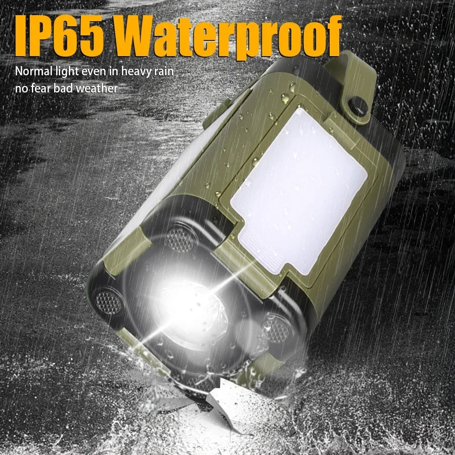 NEWBIRTH Solar Rechargeable LED Camping Lamp Foldable Tent Light