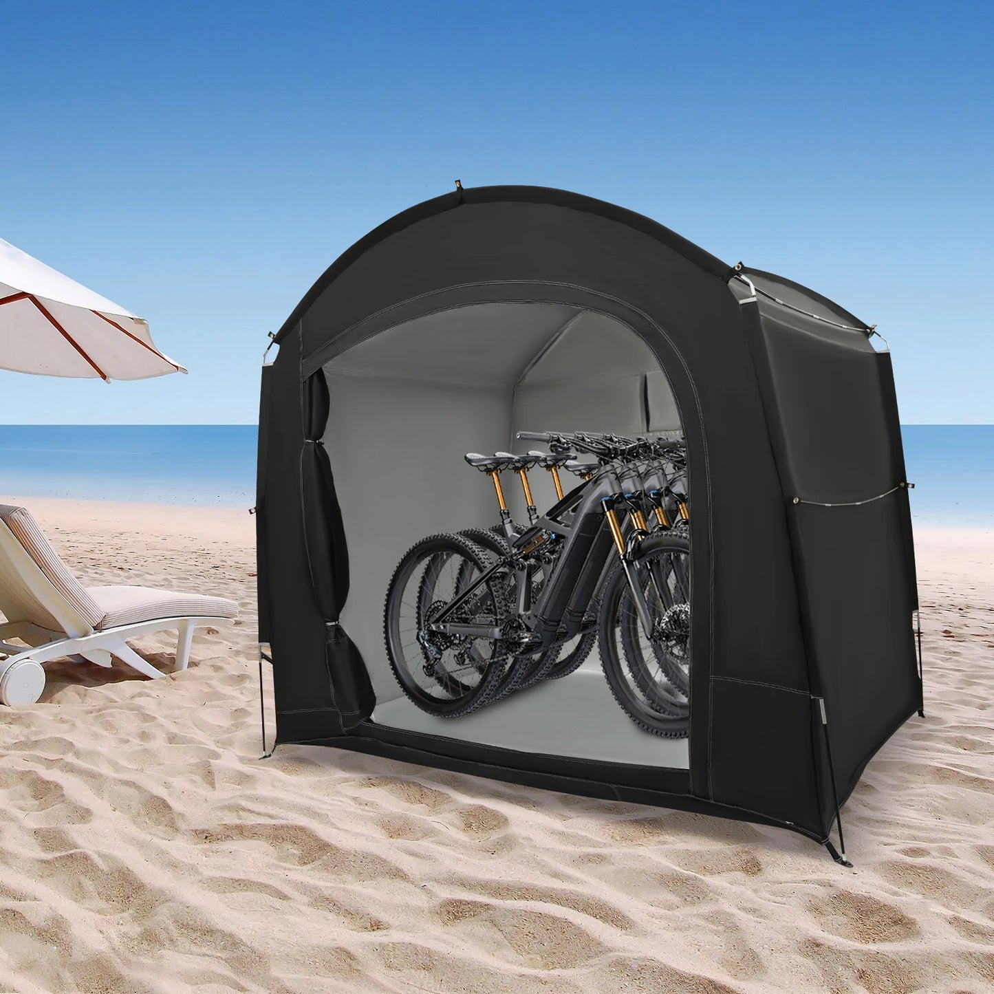 Portable Bike Storage Shed for 1-4 Bikes Waterproof Shelter