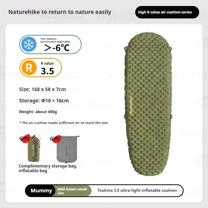 Naturehike R3.5 Ultralight Inflatable Sleeping Pad Outdoor Use