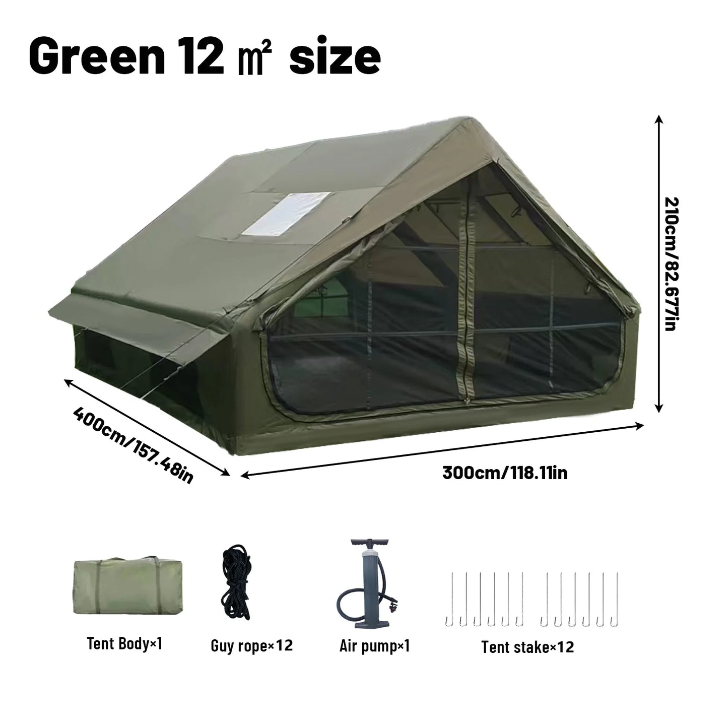 Pakicetus Inflatable Tent With Skylight Quick Setup For Families