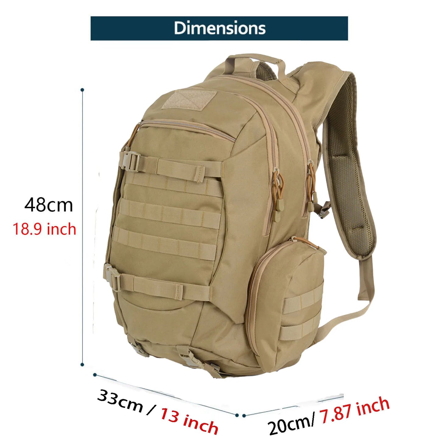 ThuramCN Waterproof Fishing Hiking Backpack for Outdoors