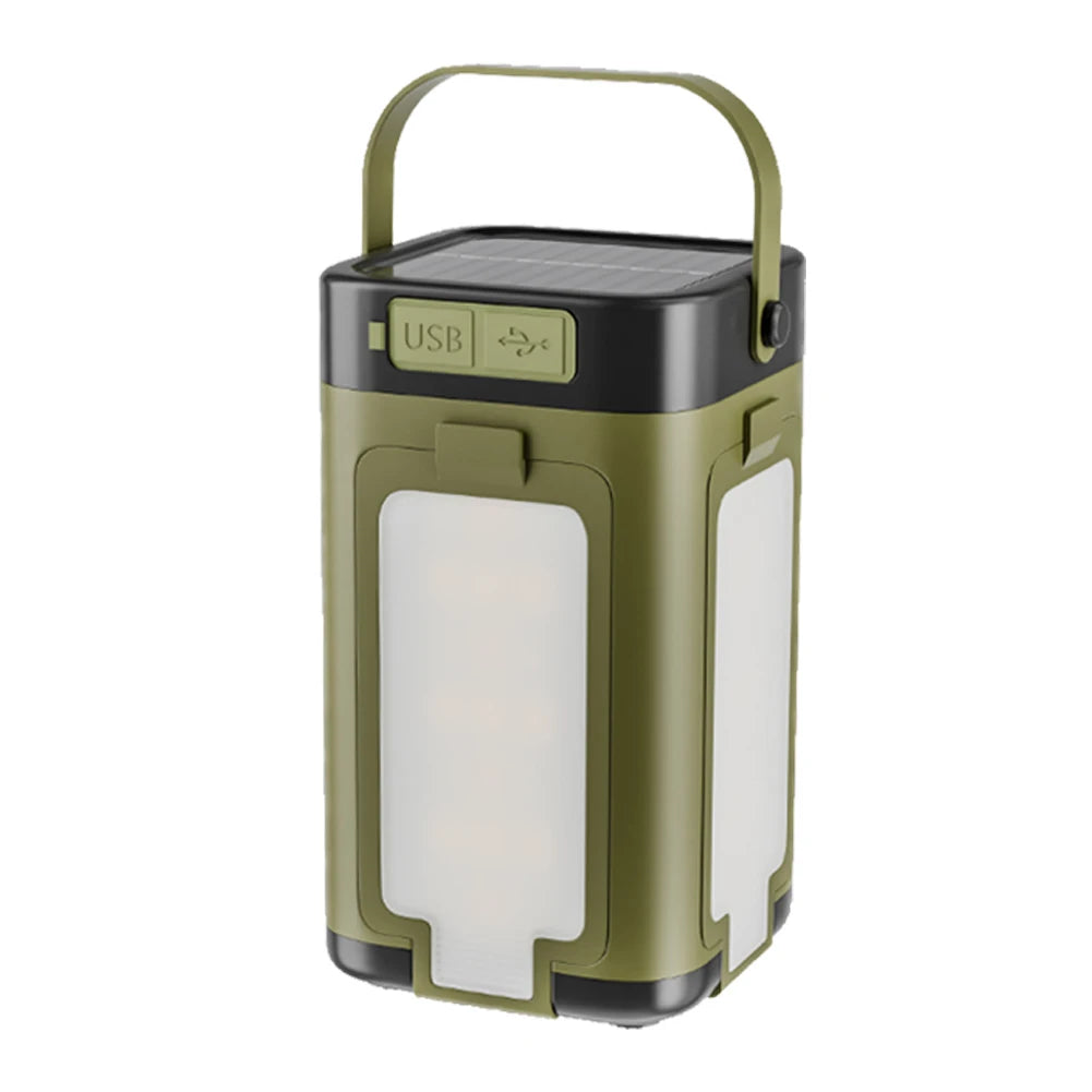 Foldable Solar Camping Lantern Power Bank Flashlight