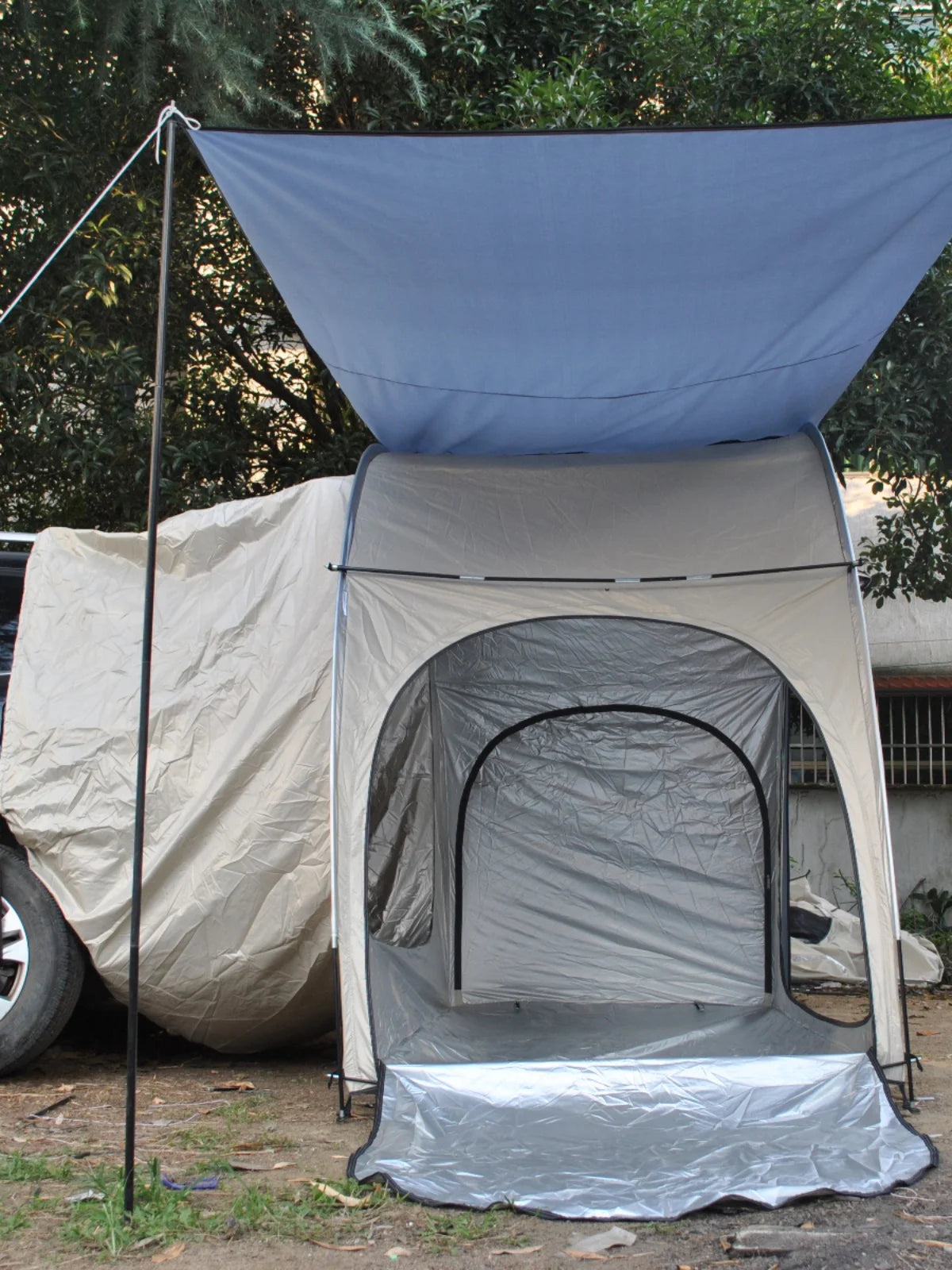 Others Double Layer SUV Tail Tent Waterproof Car Rear Tent