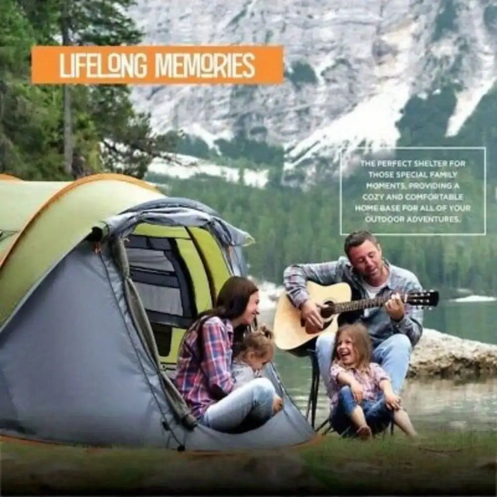 Pop Up Camping Tent With Two Doors UPF50 Waterproof