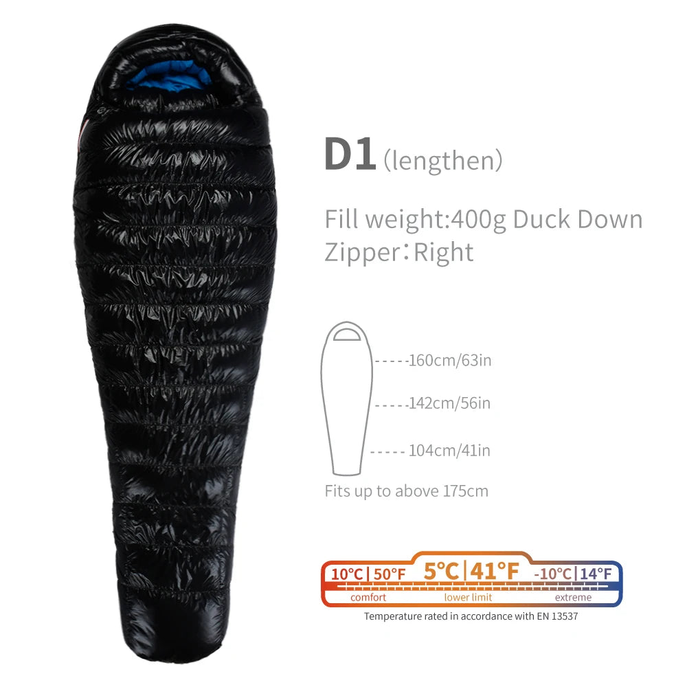 AEGISMAX Duck Down Sleeping Bag 650FP Ultralight Outdoor