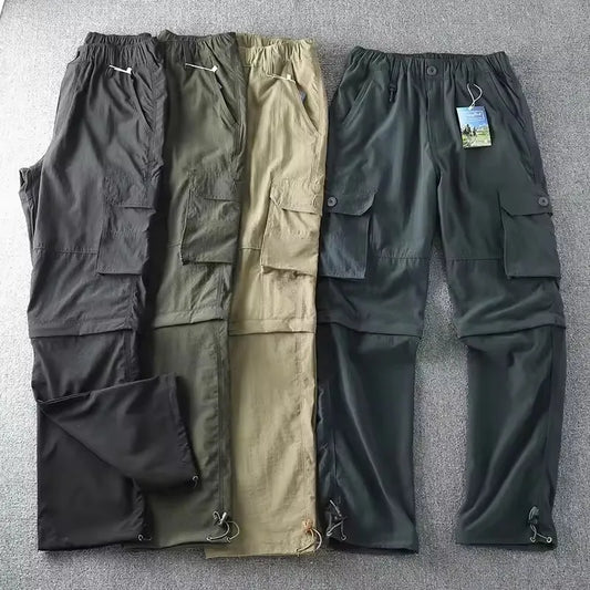 NONECN Men Quick-Dry Outdoor Pants For Hiking And Travel