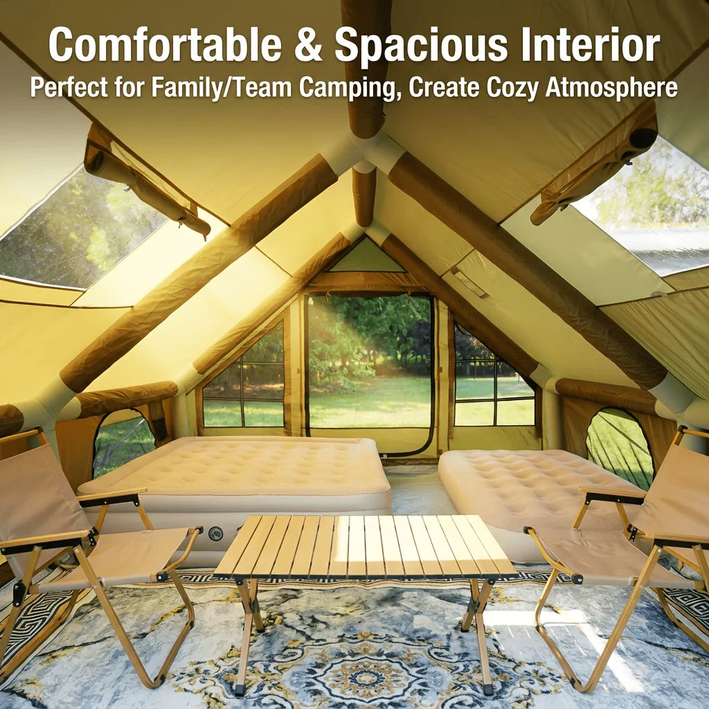 Inflatable Outdoor Tent Eight-Person Three-Season Weatherproof Shelter