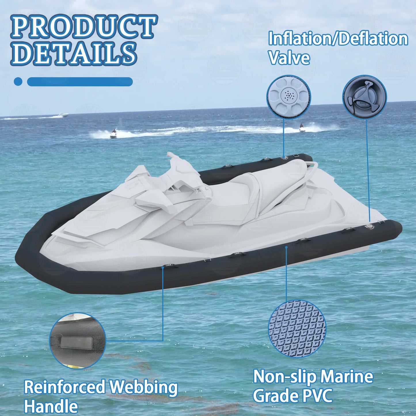 EJIA Inflatable PVC Jet Ski Collar For Yamaha Motorboats