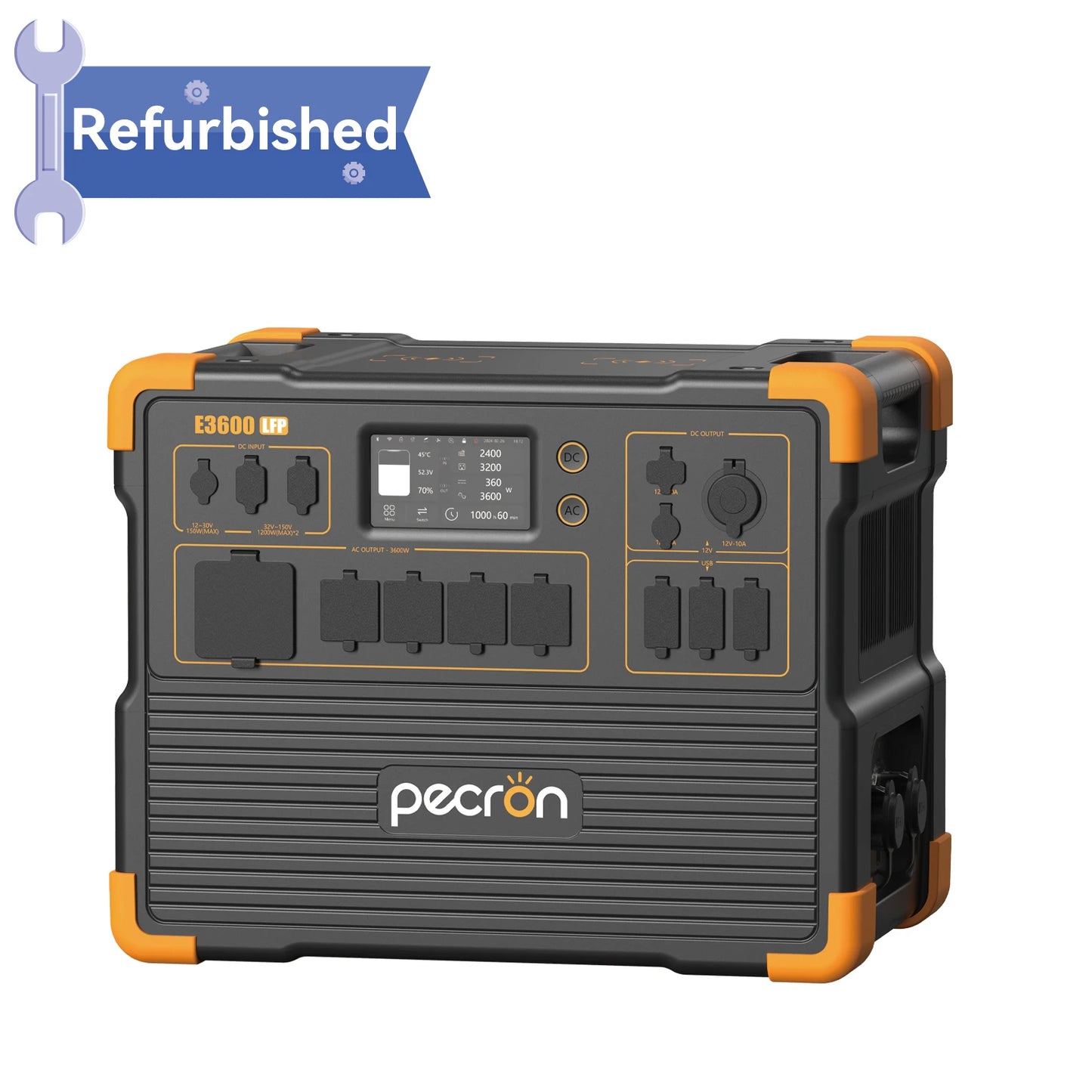Pecron Portable Power Station 3072Wh E3600LFP With 5x3600W AC Outlets