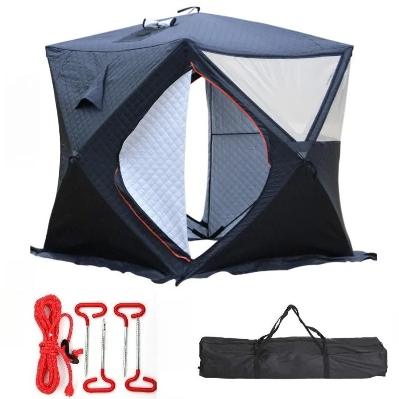 Portable Ice Fishing Shelter Easy Set Up Waterproof Windproof Tent