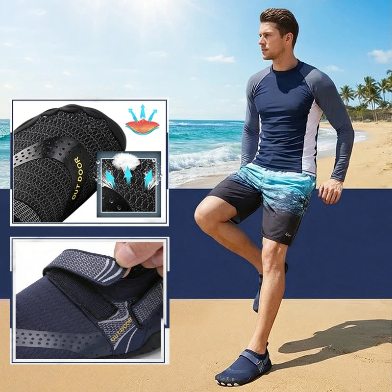 Men Water Shoes Quick Dry Non-Slip Five Finger Aqua Sneakers
