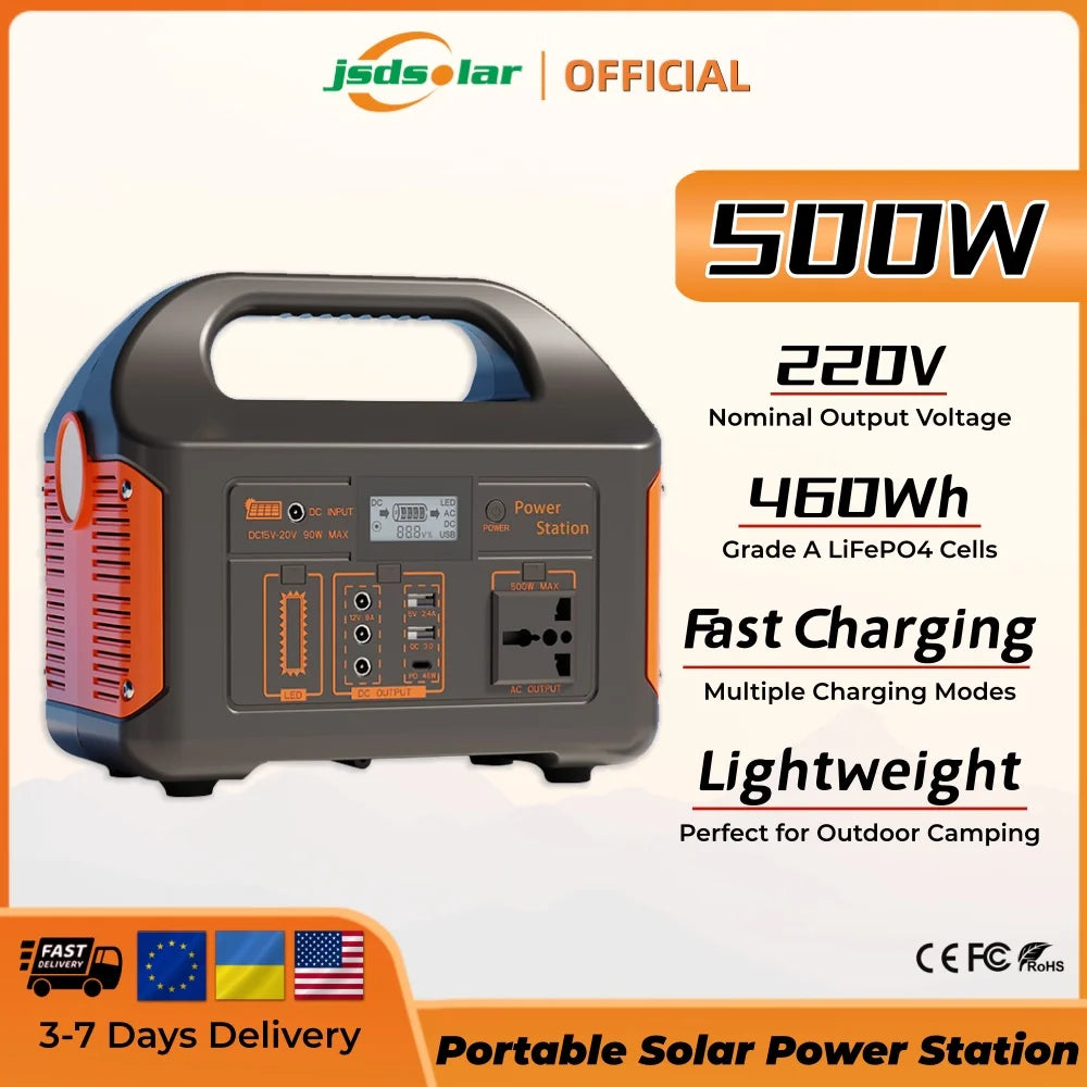 Jsdsolar 300W Portable Solar Power Station Generator 110V 220V