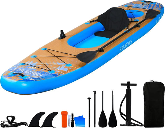 Inflatable Kayak Set With Detachable Seat And Aluminum Oar